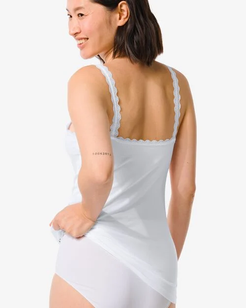 débardeur femme dentelle blanc