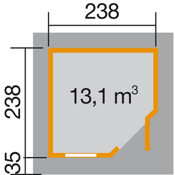 Weka Designhaus 213+ Gr. 1, ca. B278/H259/T278