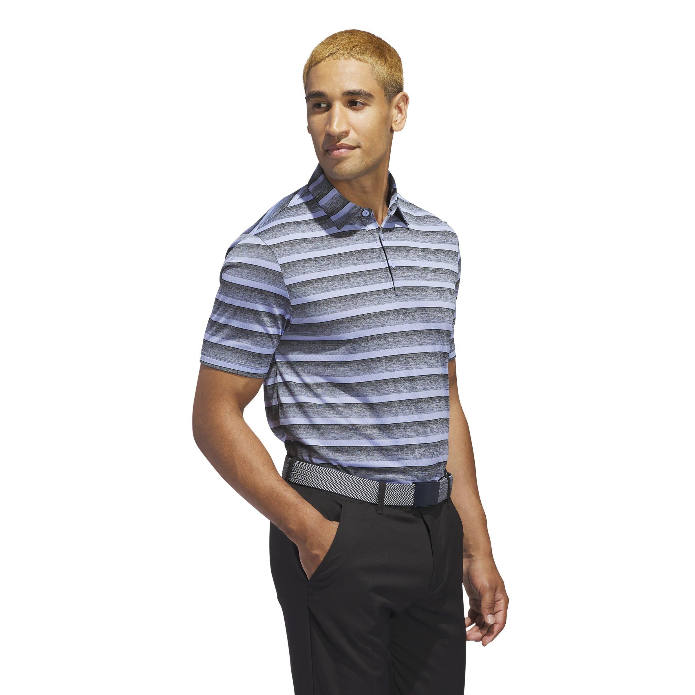 adidas Two Colour Striped Polo Shirt
