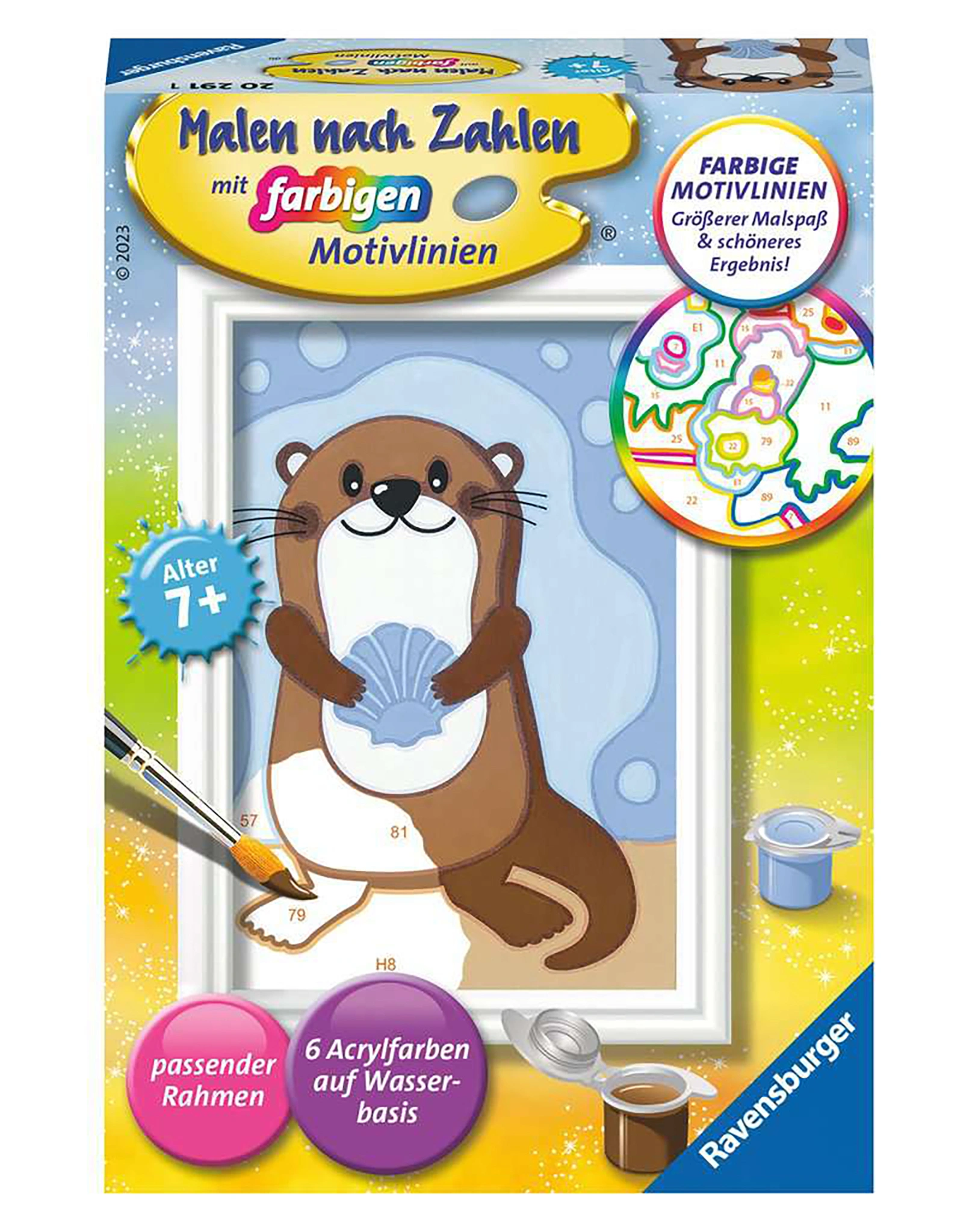 Mal-Set MALEN NACH ZAHLEN  FRÖHLICHER OTTER in bunt
