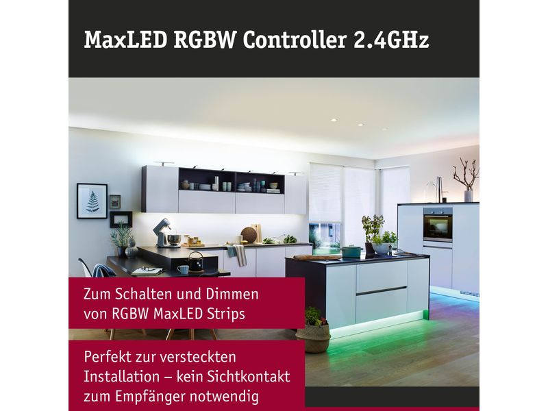 Paulmann RGB-Controller MaxLED, inkl. Fernbedienung Mehrfarbige MaxLED RGBW-Strips schalten und steuern