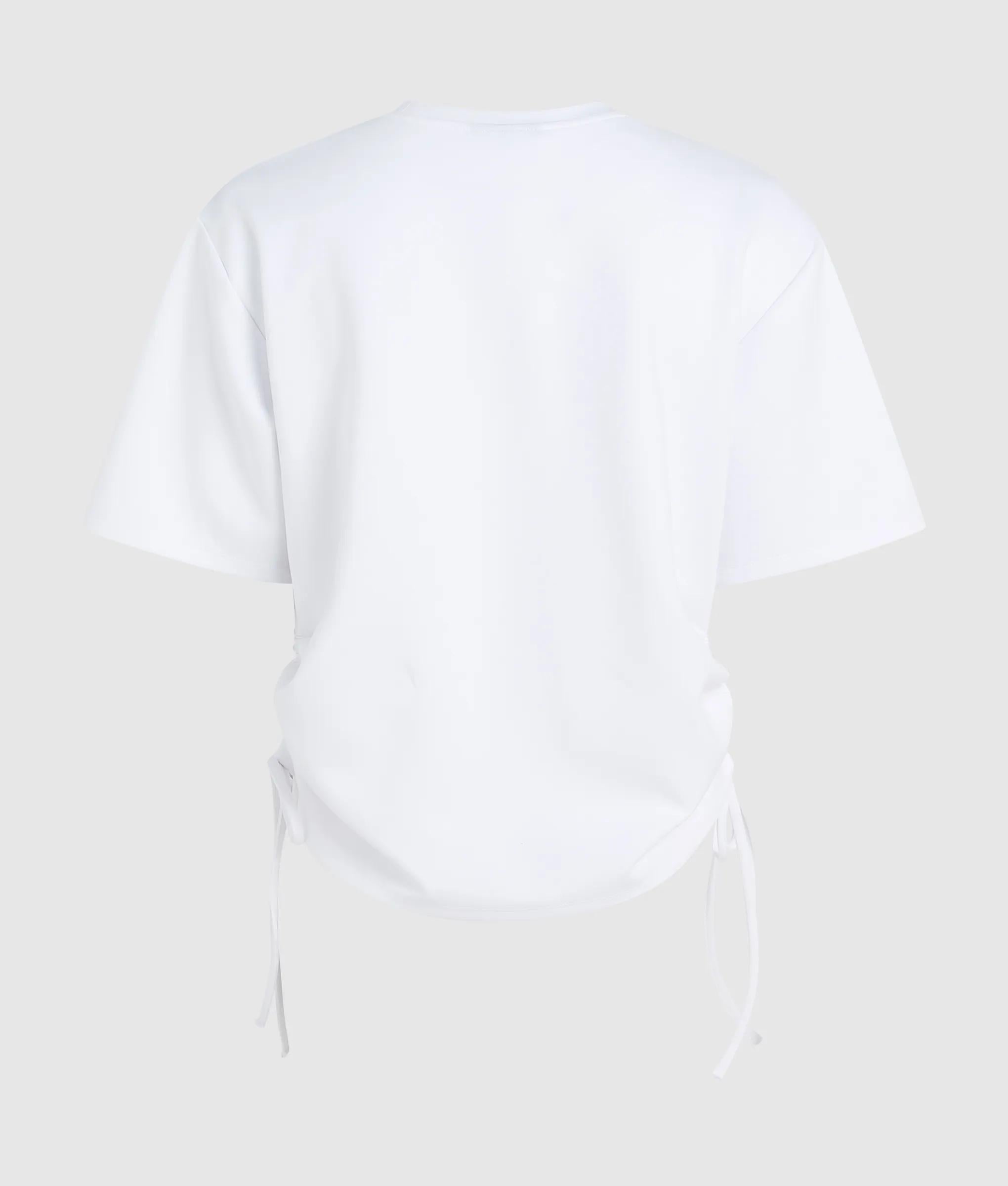Stropdas detail met ruches t-shirt