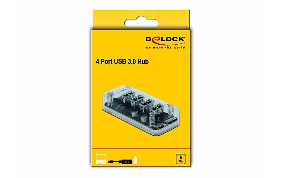 USB-Hub 64087 USB 3.0 - 4x Typ-A4-Port-USB-Hub
