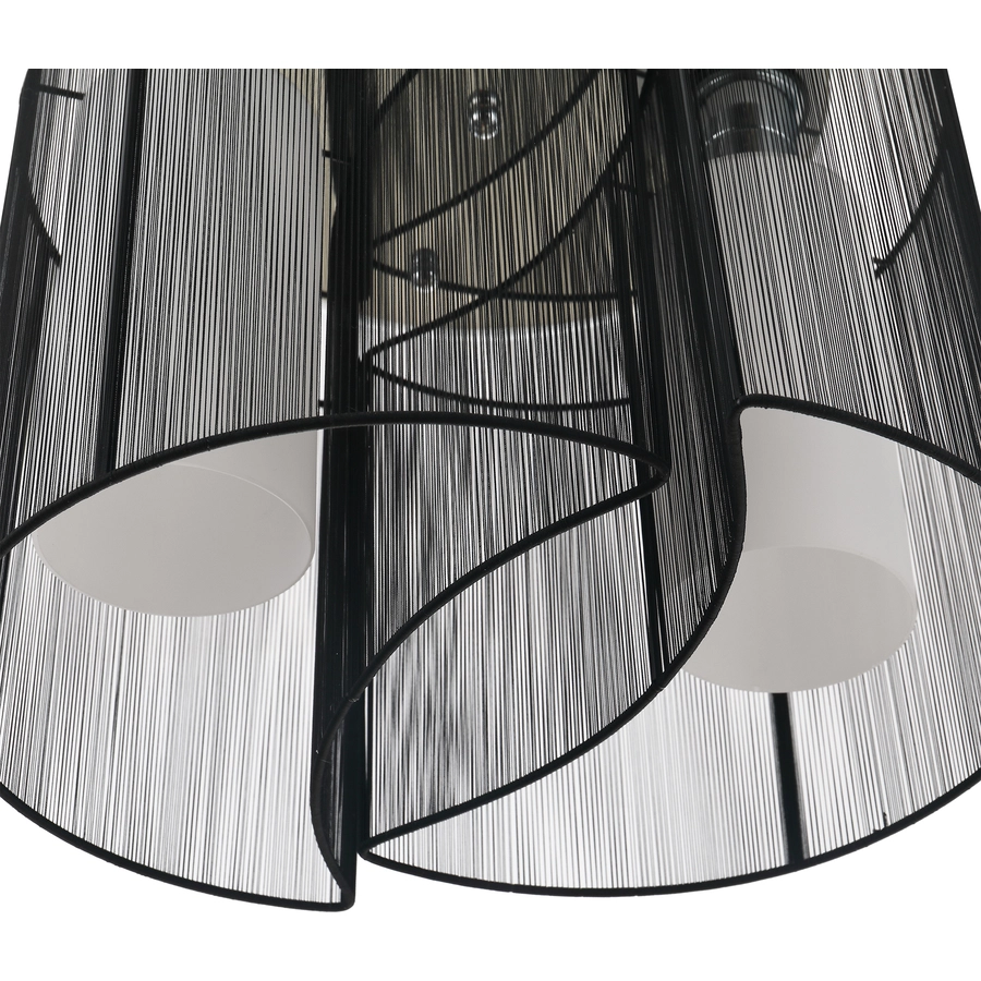 HOMCOM Deckenlampe 2-flammig schwarz