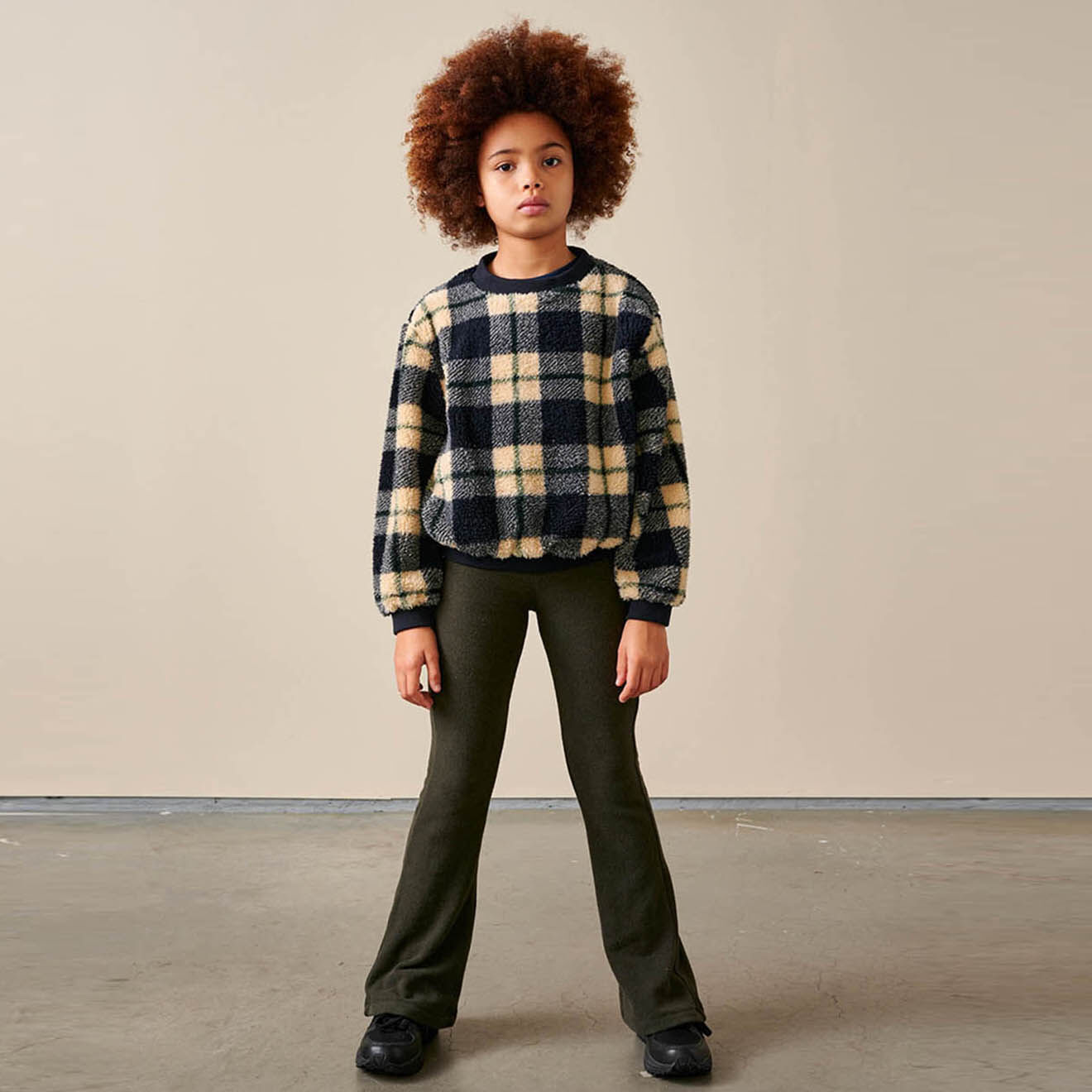 Bellerose Pantalon évasée Fairou en Coton mélangé vert foncé
