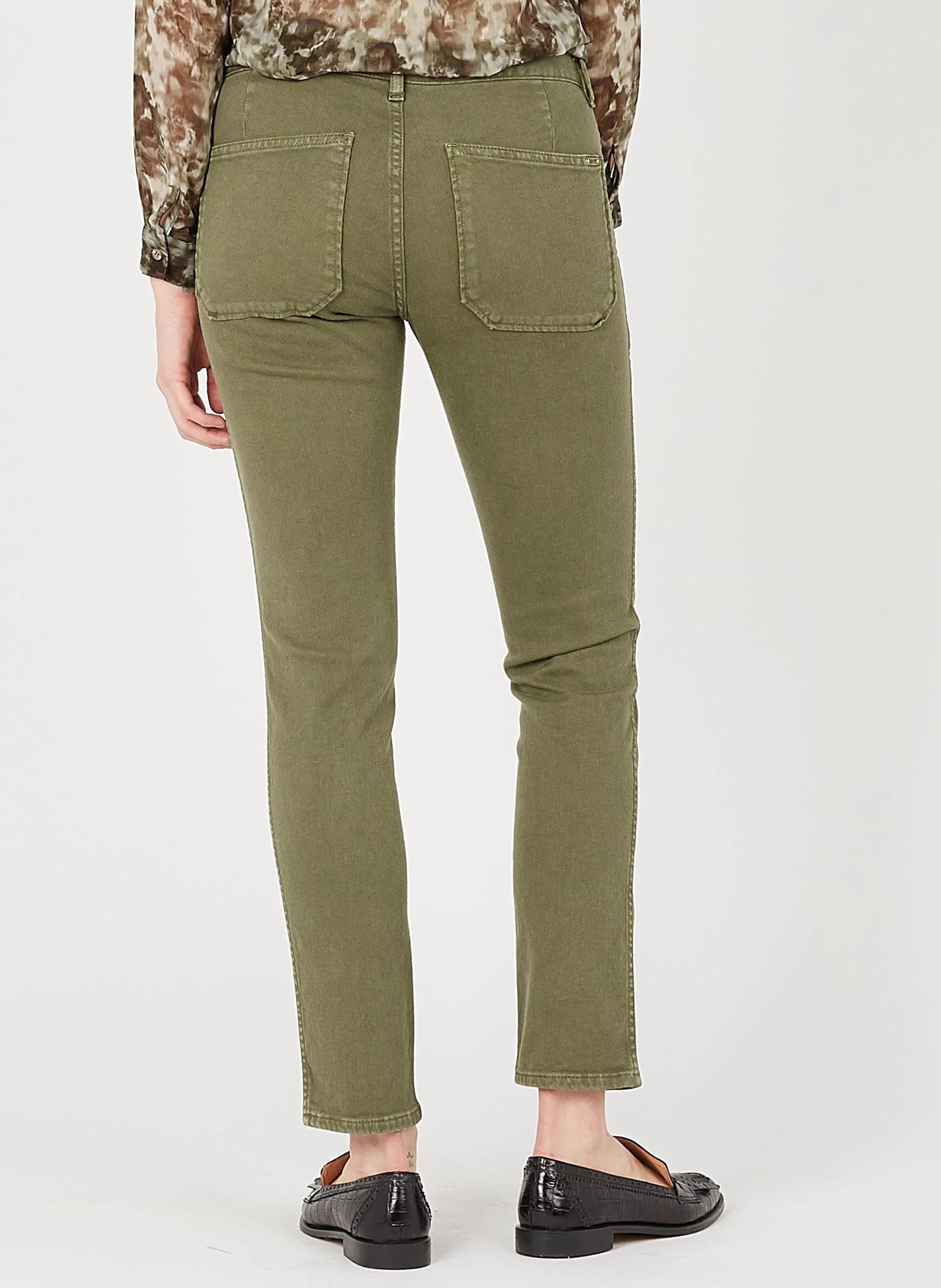PIERCE - Jean slim en coton mélangé | Vert