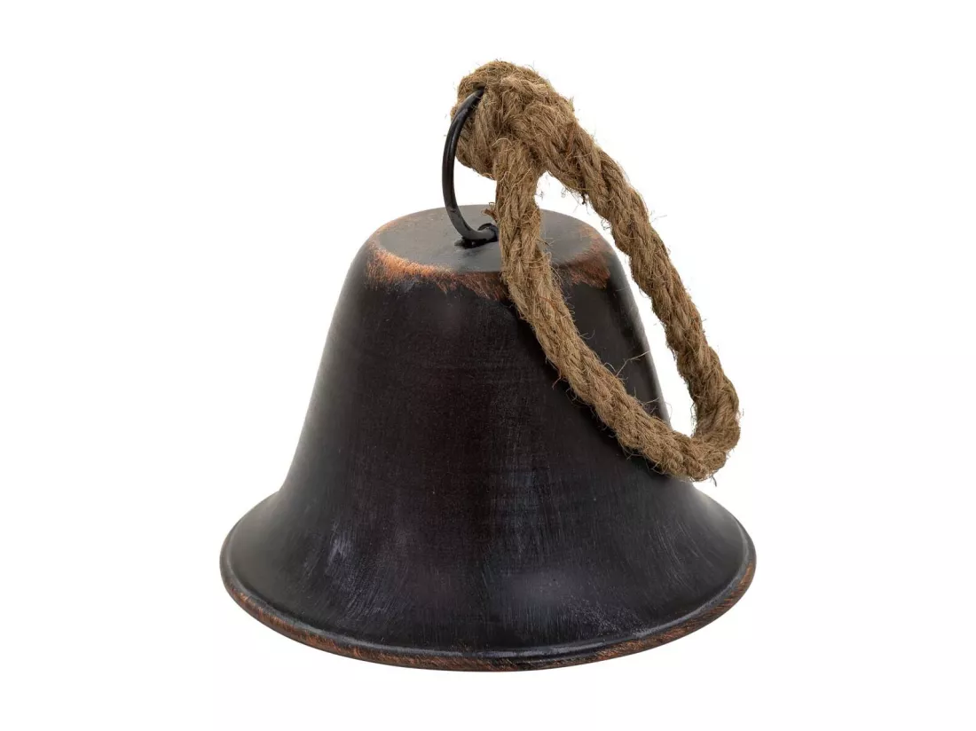 Cloche de décoration en métal marron 15x15x15h