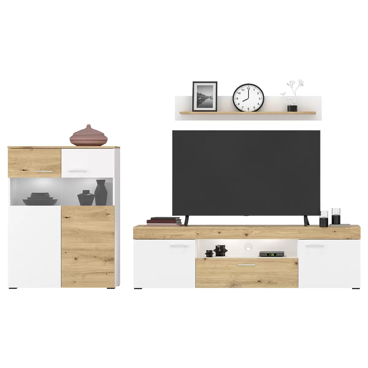 Wandboard Valencia weiss,Artisan Eiche