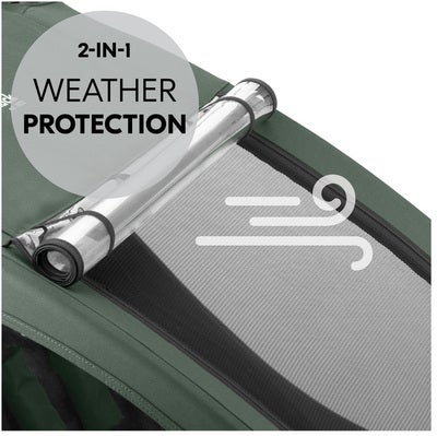 Hauck Dryk Duo Plus Sykkelvogn, Dark Green