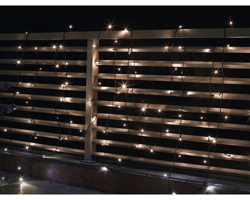 Lafiora lichtsnoer 11,85 m + 10 m aansluitsnoer 80 LED's warm witte lichtkleur incl. timer en dimmer