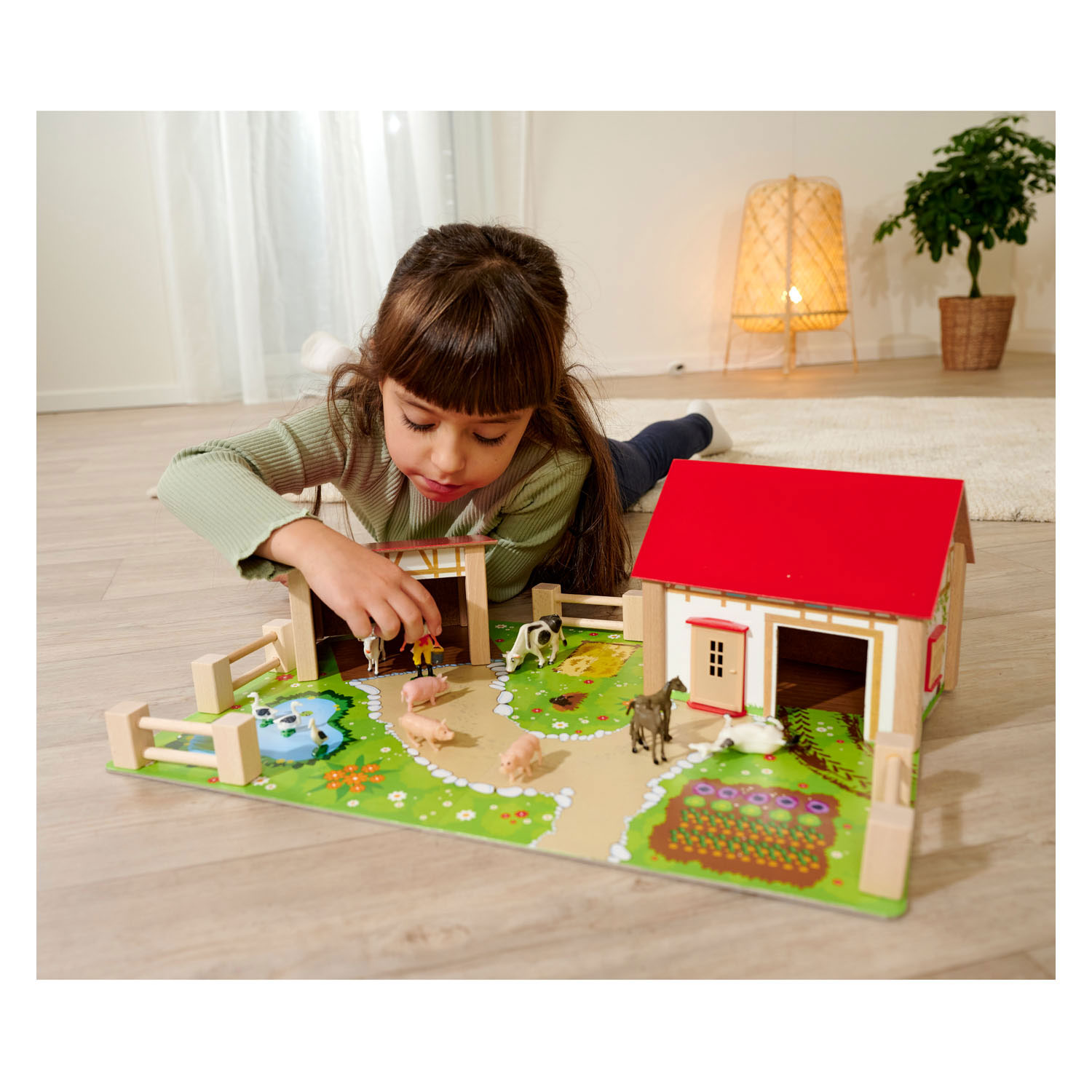 Eichhorn Houten Boerderij met Accessoires, 20dlg.