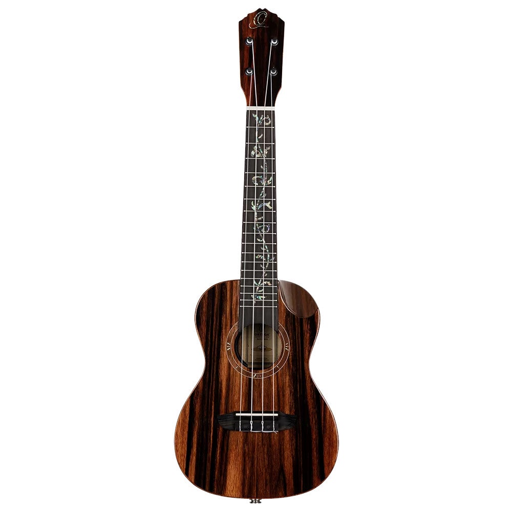Ortega RUET-EB Elite Series Concert Size Ukulele Ebony elektrisch-akoestische concert ukelele met gigbag