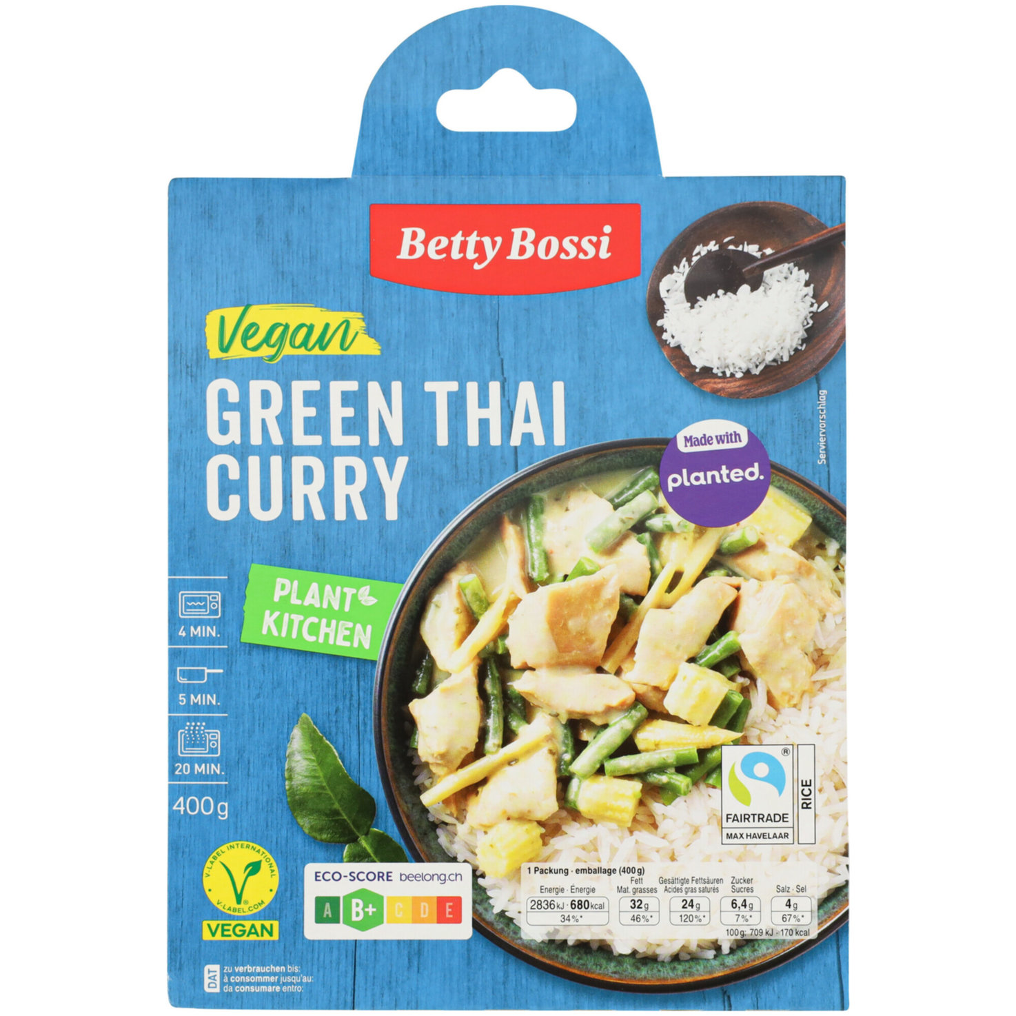 Betty Bossi Plant Kitchen vegan Green Thai Curry