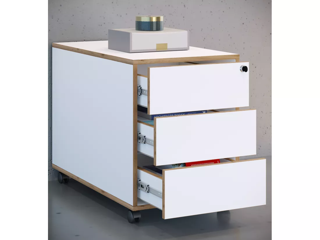 Caisson roulant de bureau Salia 3 tiroirs