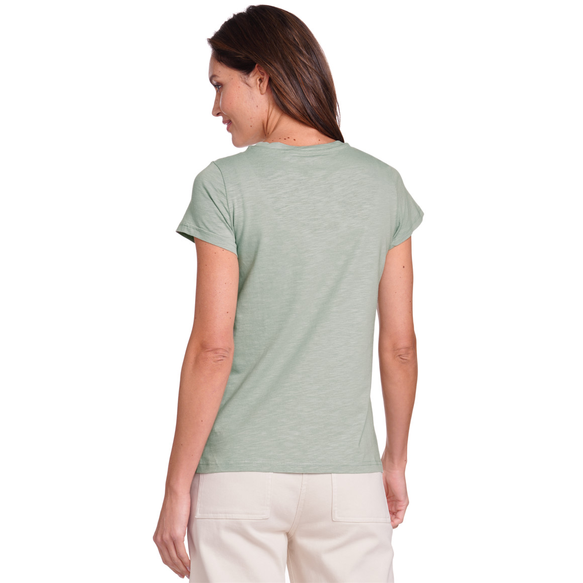 Gina Collection Damen T-Shirt mit Frontprint salbei