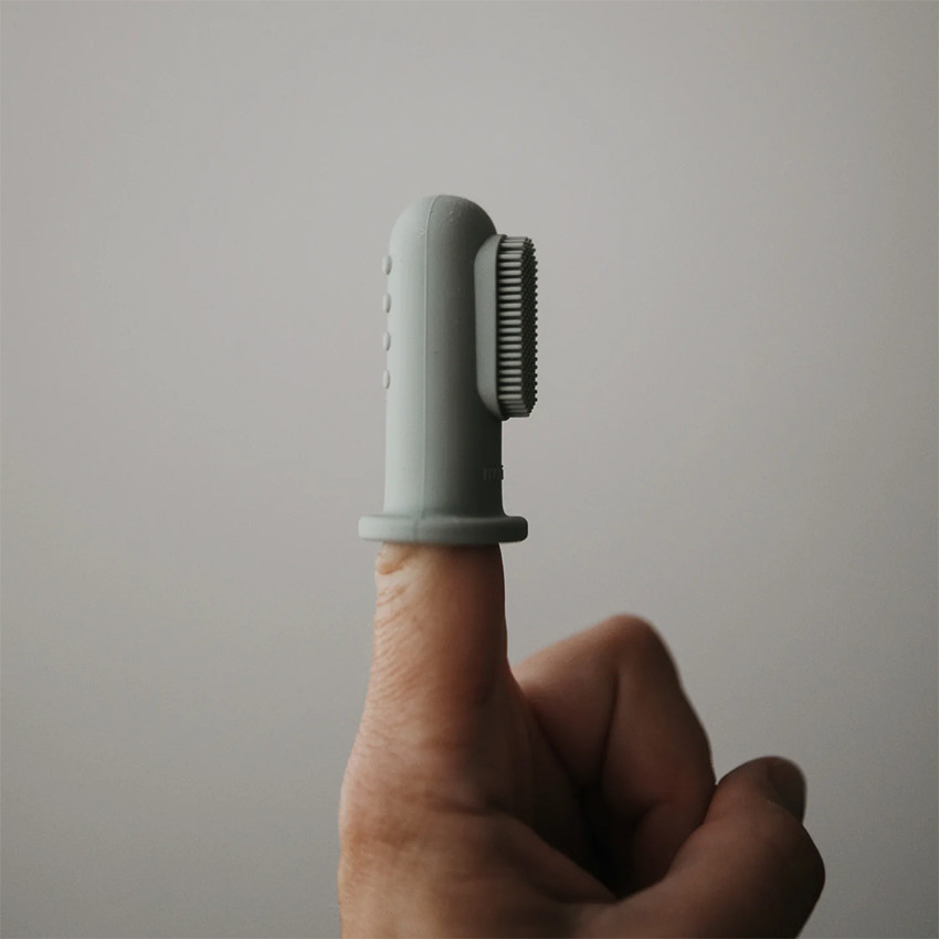 Lot de 2 brosses à dent à doigt en silicone tradewinds/stone