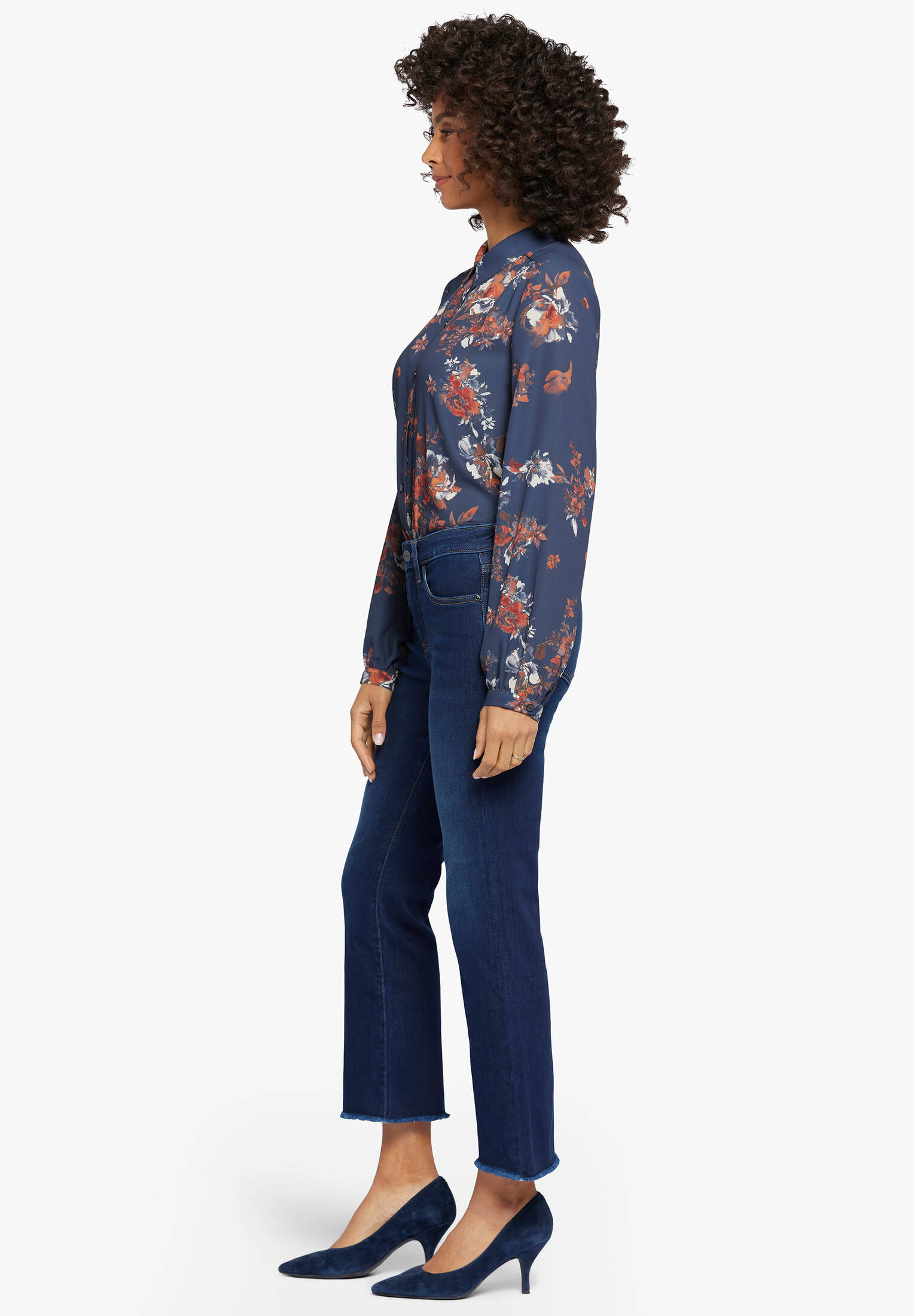 NYDJ| Damen Ankle-Jeans Barbara Bootcut Ankle Fray Hem