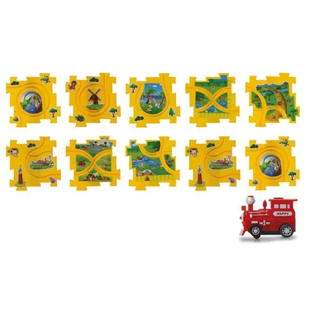 Jamara Puzzle Dynamic Zoo-Schienennetz robustem Kunststoff