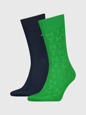 Pacote com 2 pares de meias clássicas com monograma.