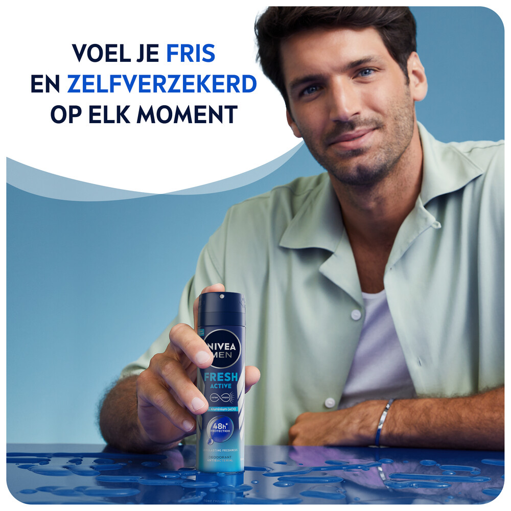 6x Nivea Men Deodorant Spray Fresh Active150 ml