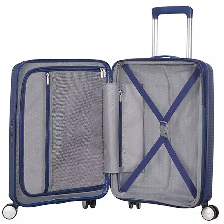 American Tourister Soundbox - 4-Rollen-Kabinentrolley S 55 cm erw. midnight navy
