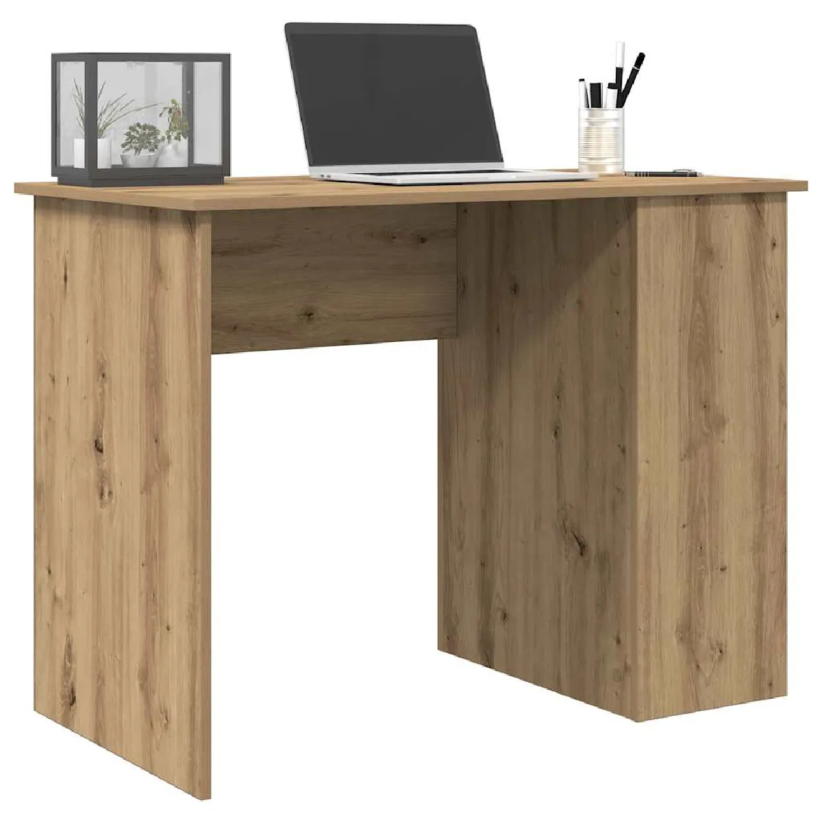 Bureau vidaXL Chêne Artisanal 100x55x75 cm
