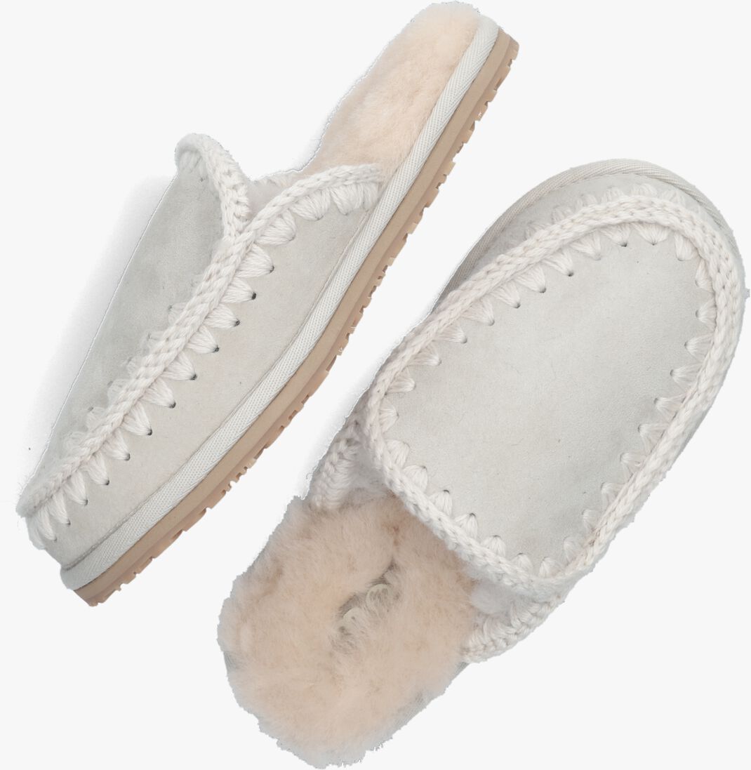MOU zilveren mou pantoffels slipper full eskimo stitch