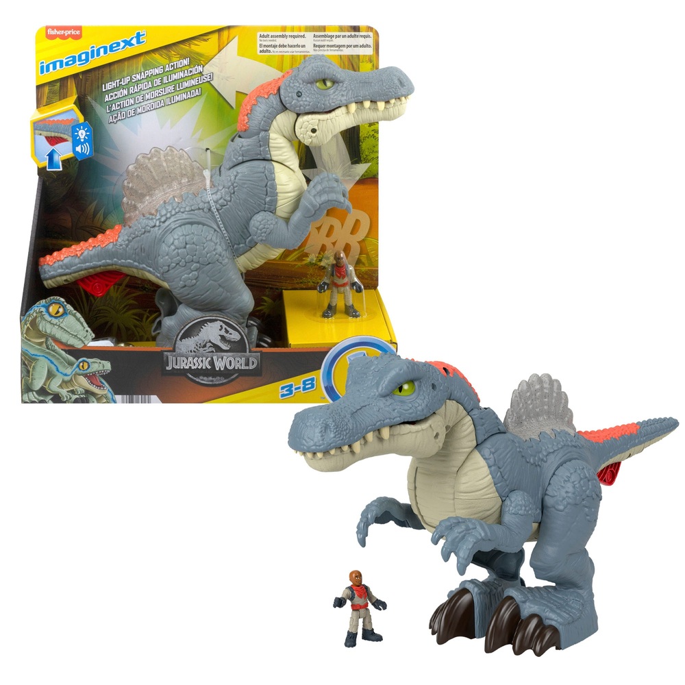 Fisher Price Imaginext Jurassic World Ultra Snap Spinosaurus mit Licht und Sound