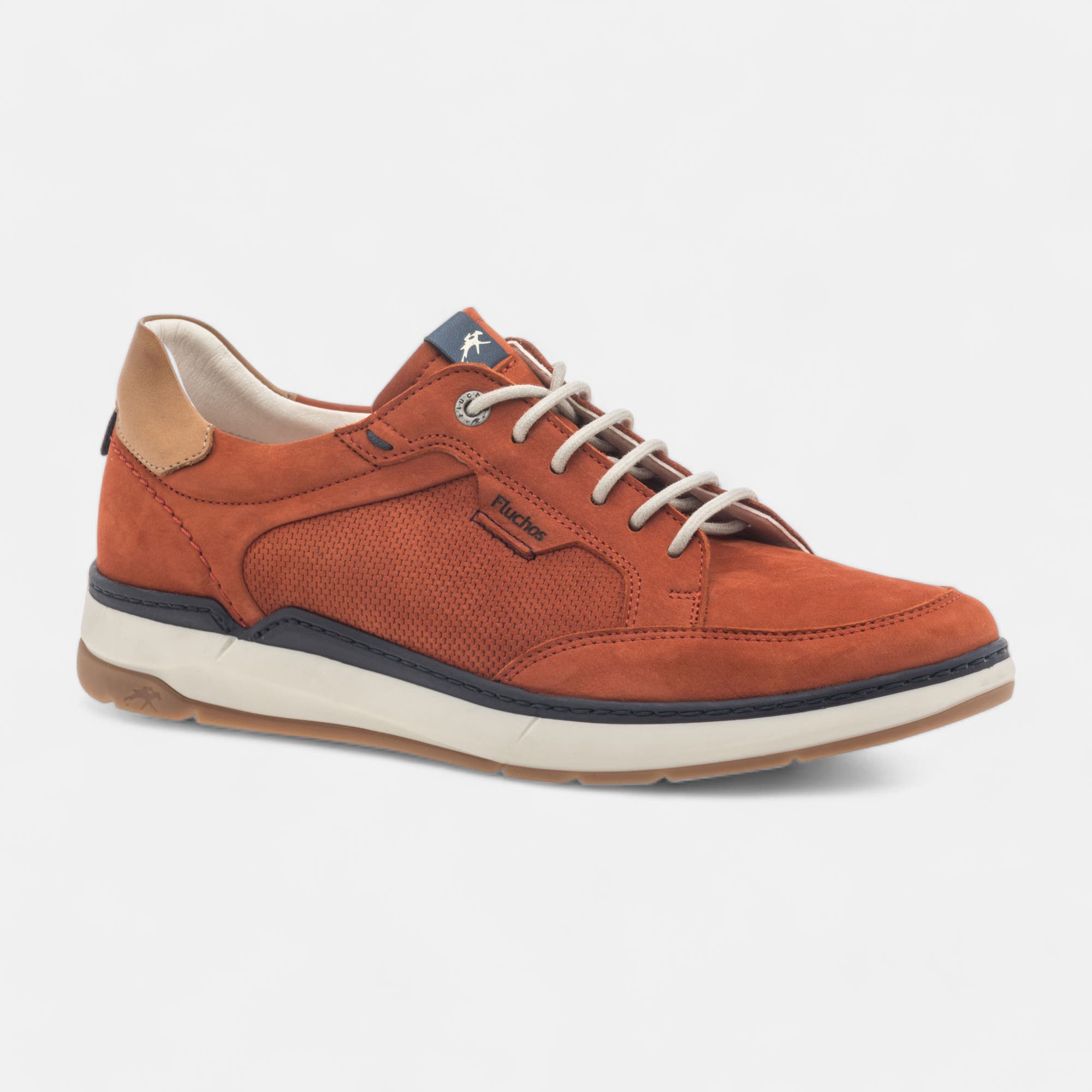 Derbies pieds sensibles Homme en cuir orange