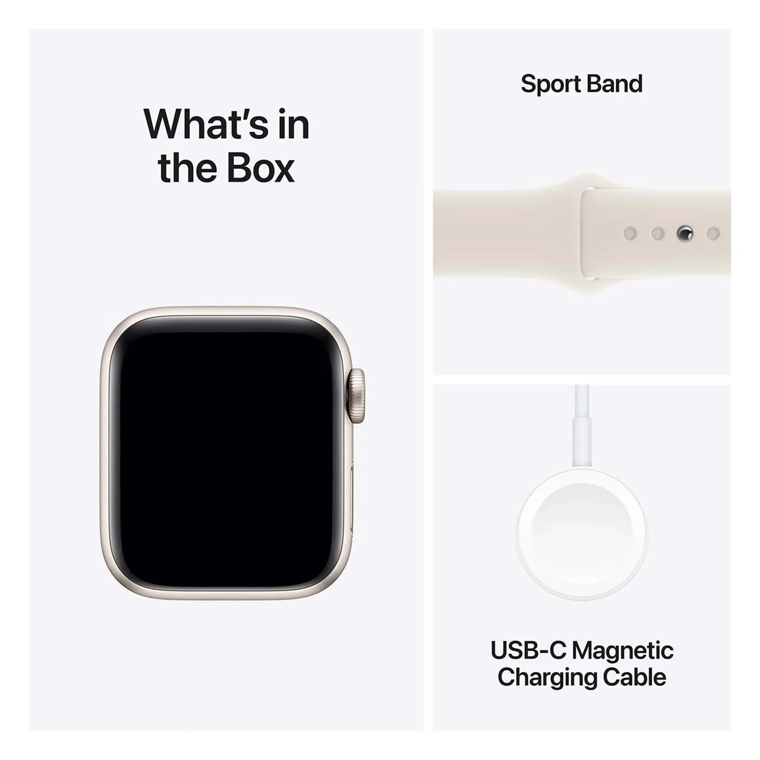 Apple Watch SE GPS 40mm Starlight Aluminium Sport Band M/L MXEG3