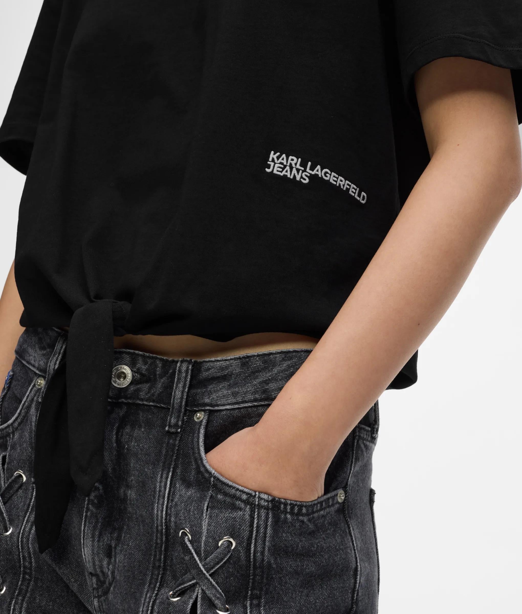 T-shirt met normale pasvorm en strikdetail