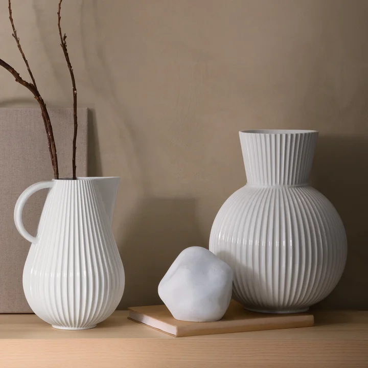 Lyngby Porcelæn - Lyngby Tura Vase, H 14,5 cm, weiss
