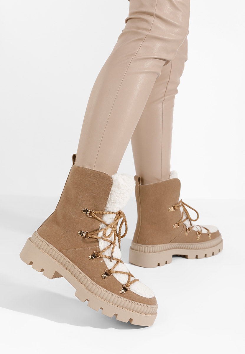Bottines doublées femme beige Winfrey