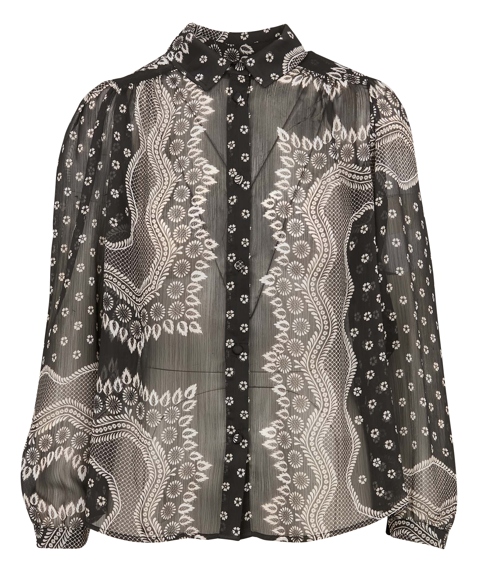 Chemise oversize à col classique | Noir