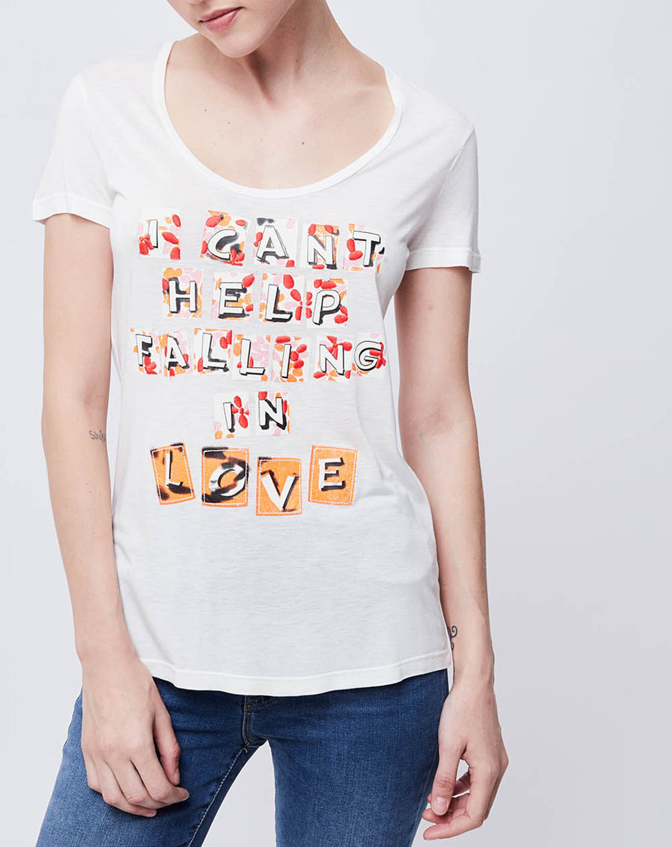John Galliano T-Shirt imprimé blanc cassé/multicolore