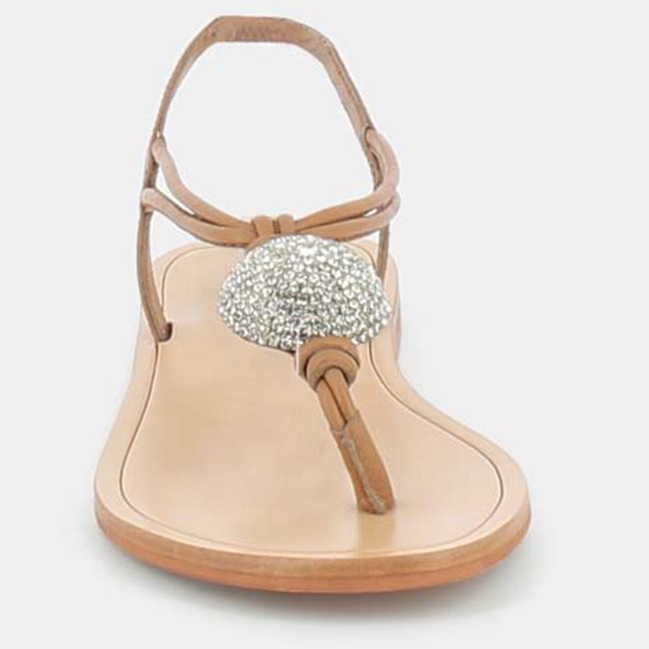Jonak Sandales plates en Cuir Wagon camel