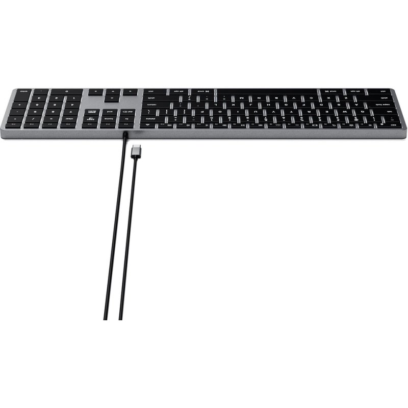 Satechi Slim W3 clavier Universel USB AZERTY Français Aluminium, Noir
