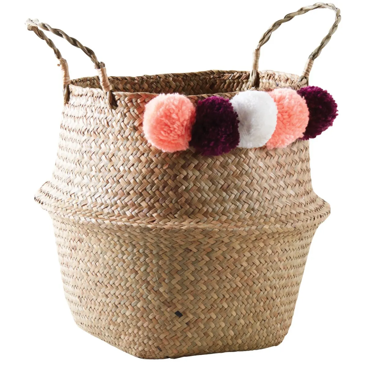 AUBRY GASPARD Panier rond en jonc - Multicolore