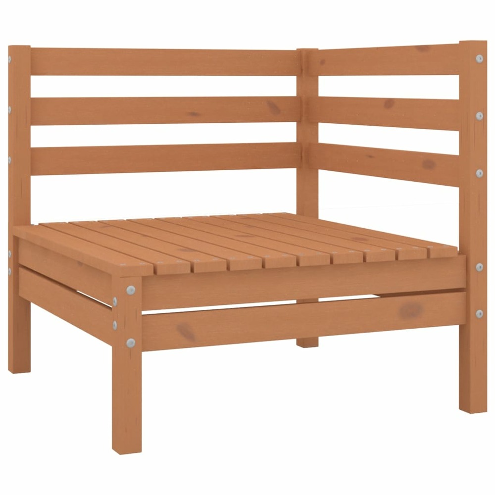 Salon de jardin meuble d'extérieur ensemble de mobilier 4 pièces bois de pin massif marron miel