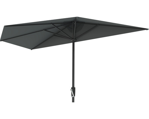 Soluna balkonparasol, Bordeaux Ø 270 cm, halfrond, donkergrijs