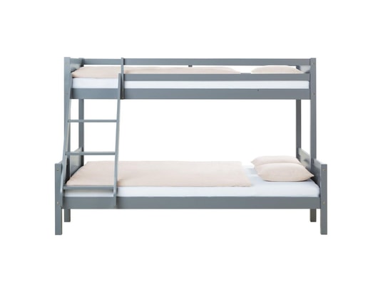 HOMESTYLE4U - Lit évolutif Lit superposé 90x200 et 140x200 cm gris
