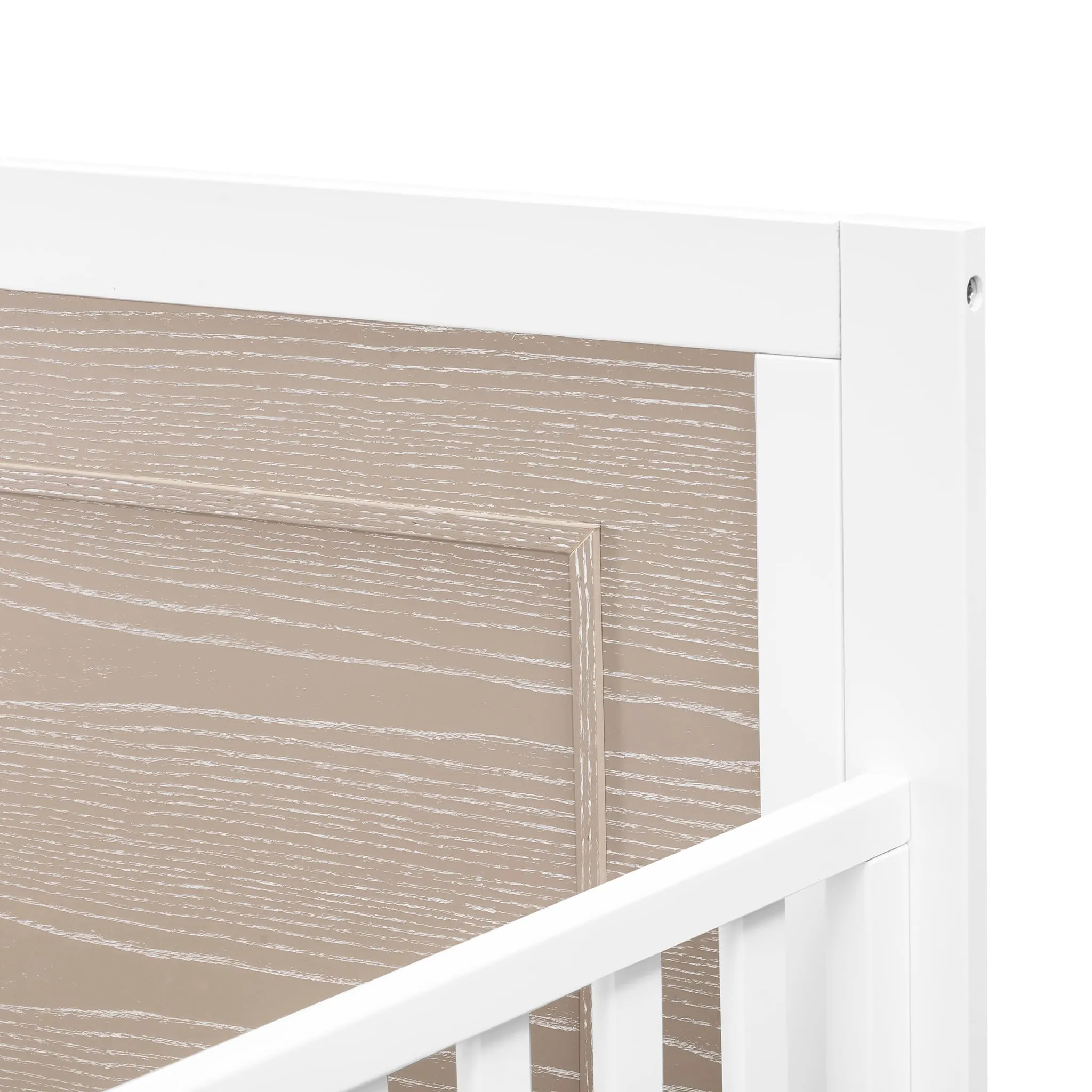DaVinci Couchette Convertible 4-en-1 Radley - Blanc et Bois Côtier