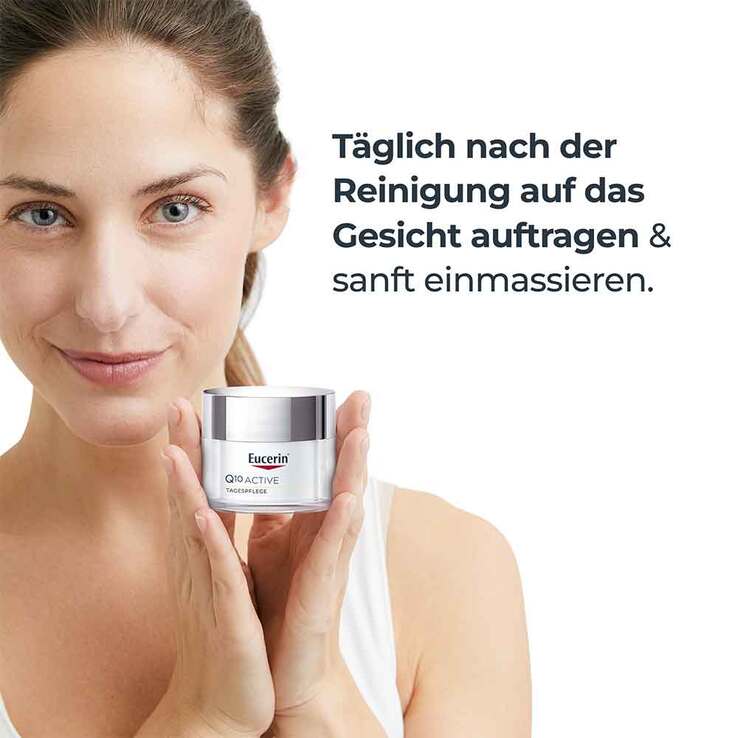 Eucerin Q10 Active Anti-Falten Tagescreme für trockene Haut, 50 ml