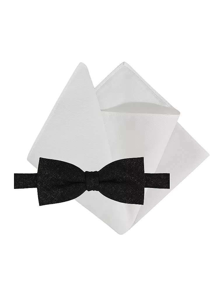 CG - CLUB OF GENTS Geschenkset Fliege und Stecktuch schwarz