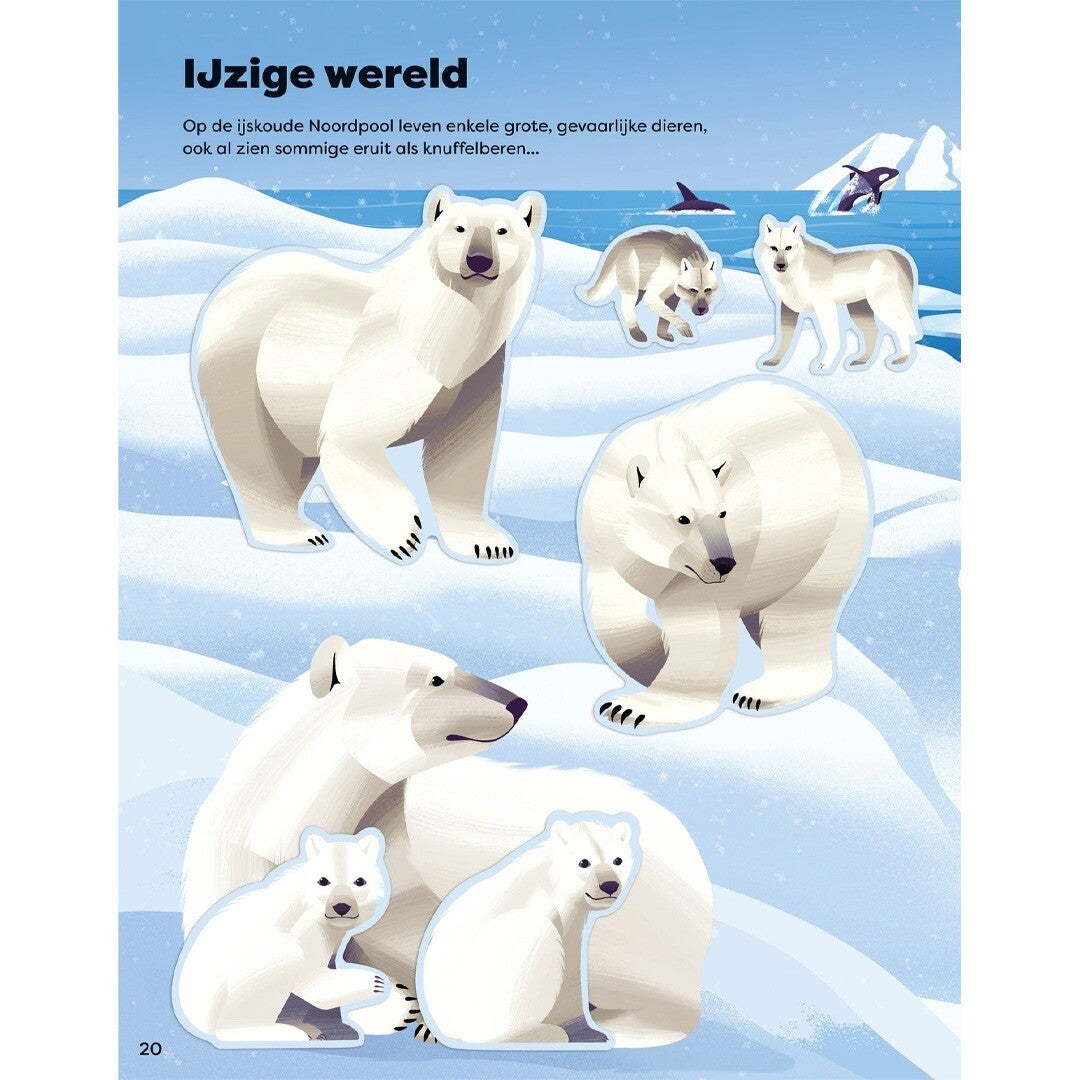 Uitgeverij usborne stickerboek gevaarlijke dieren