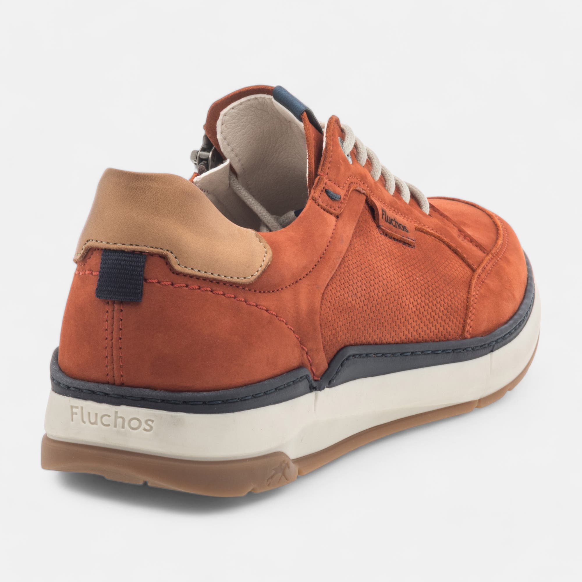 Derbies pieds sensibles Homme en cuir orange