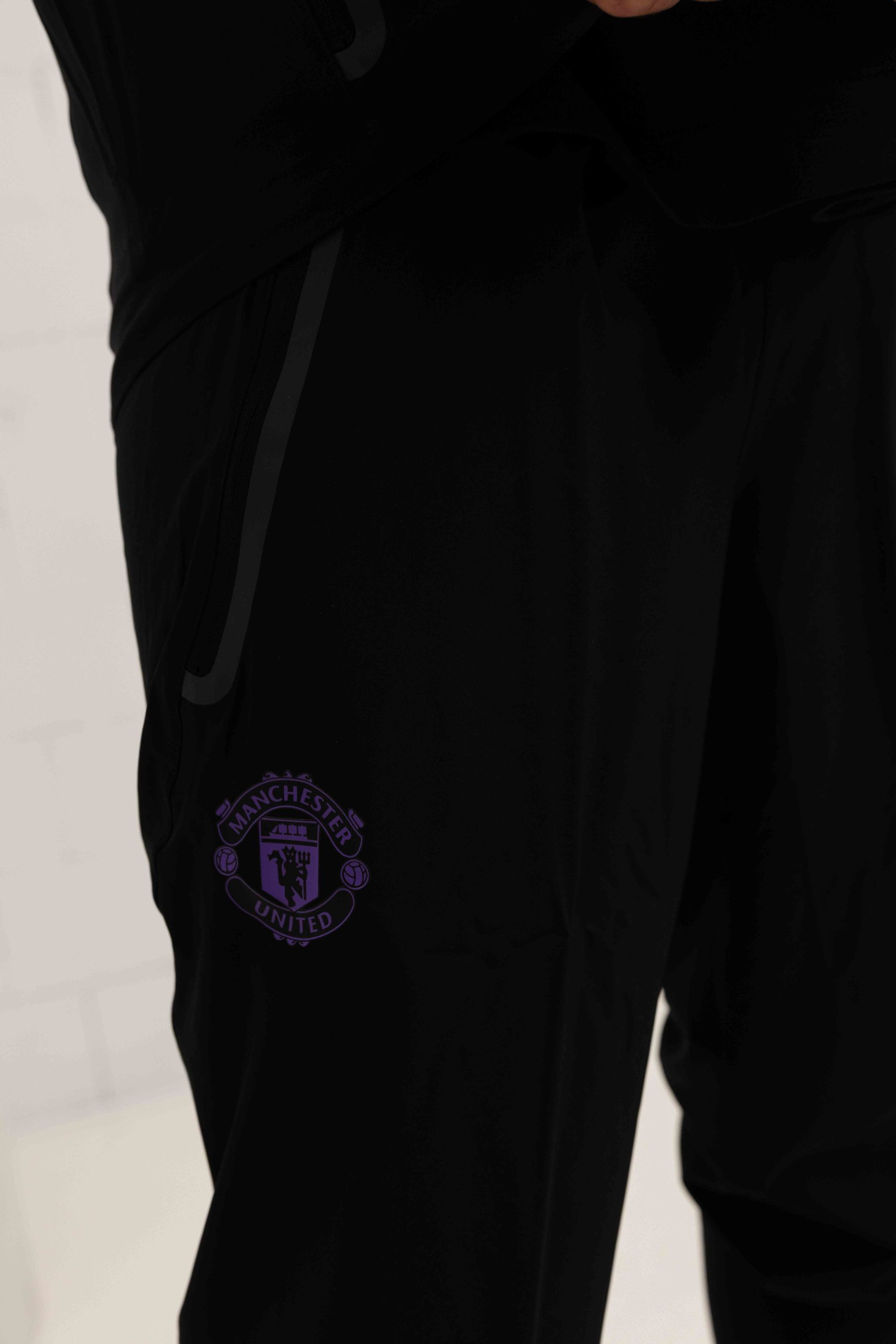 Manchester United Vis Tech Trainingspak Heren Zwart/Paars