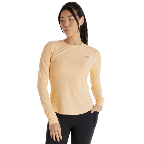 T-shirt trail NEW BALANCE JACQUARD LONG SLEEVE W PEACH BLOSSOM