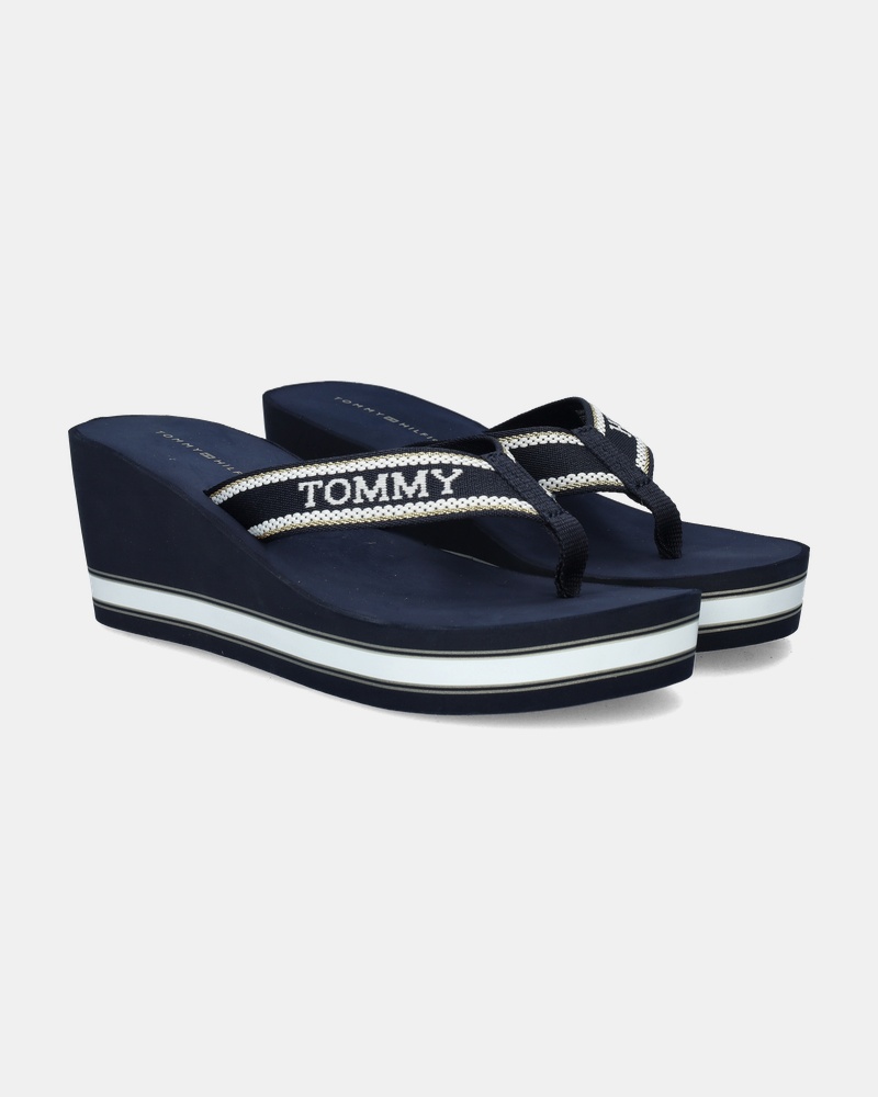 Tommy Hilfiger Sport Wedge Beach Sandalen  - blauw