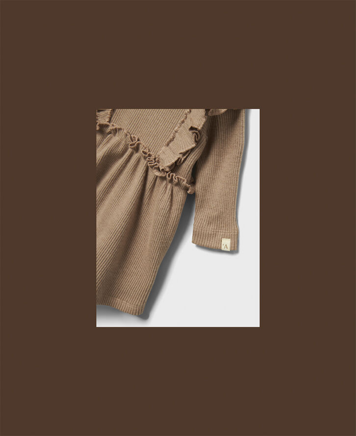 Lil' Atelier NBFSOPHIA SIN LS BODY DRESS LIL Rugby tan